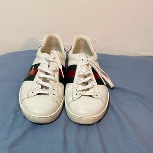 Gucci White Leather Sneakers